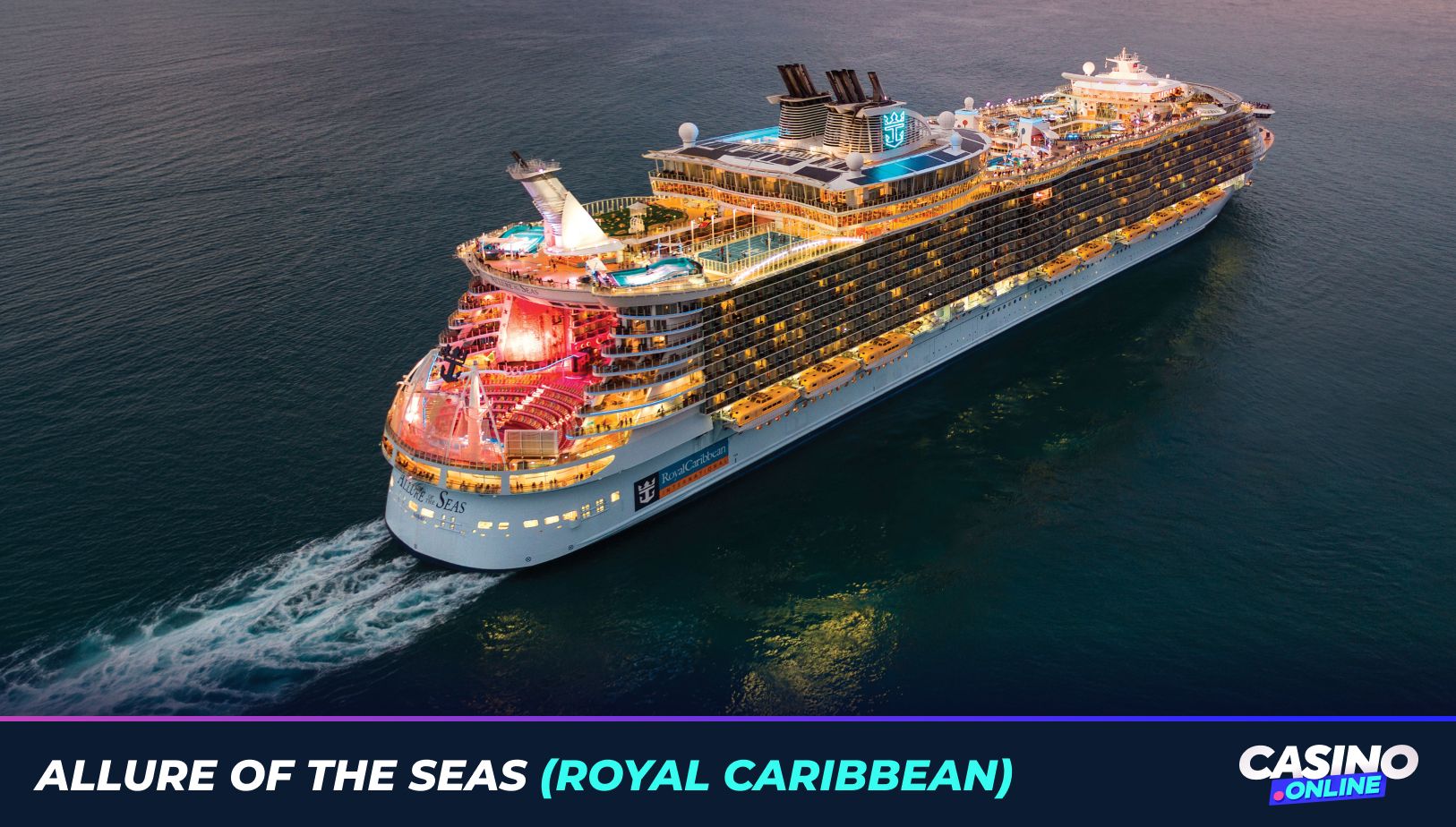 Allure of the Seas cruise ship at sea, a top choice for cruise ship casino players in 2026